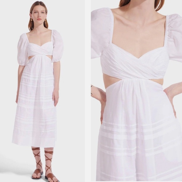 STAUD Carina Dress - White